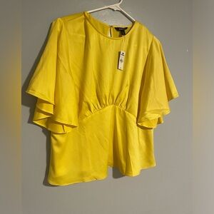NWT Express Flutter Sleeve Satin Top